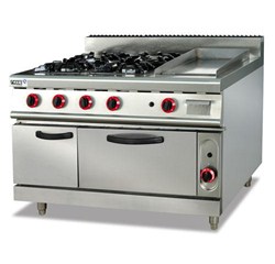 Gas range with 4-burner&griddie&oven